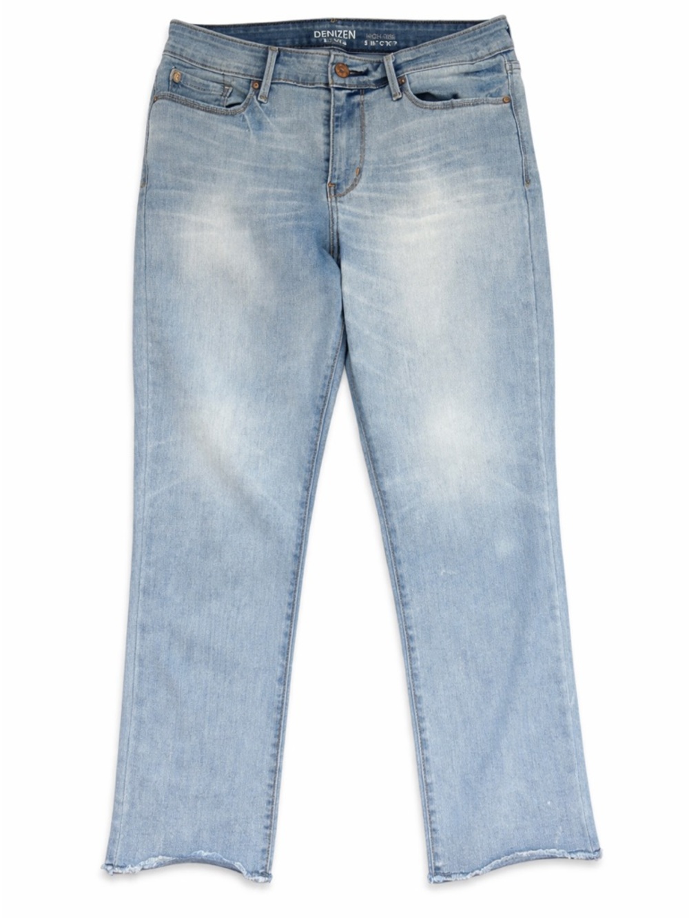 Denizen from Levi’s High Rise Slim Crop Skinny Jeans Raw Hem Size 8 W29